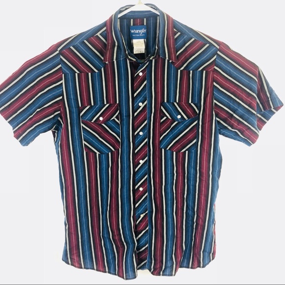 Wrangler Other - mens wrangler Short sleeve western perl snap shirt